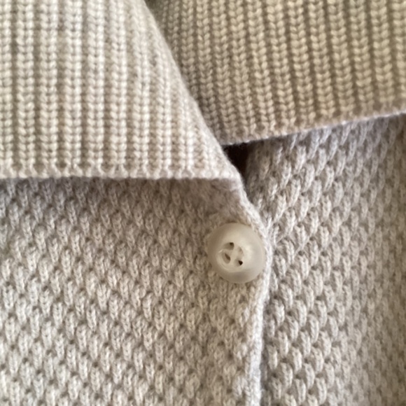 Mantovani Studio 100% Italian Cashmere Long Sweater Duster Coat Light Gray - Picture 4 of 16